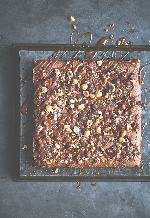 Brown Butter Brownies With Hazelnuts & Salted Caramel Recipe